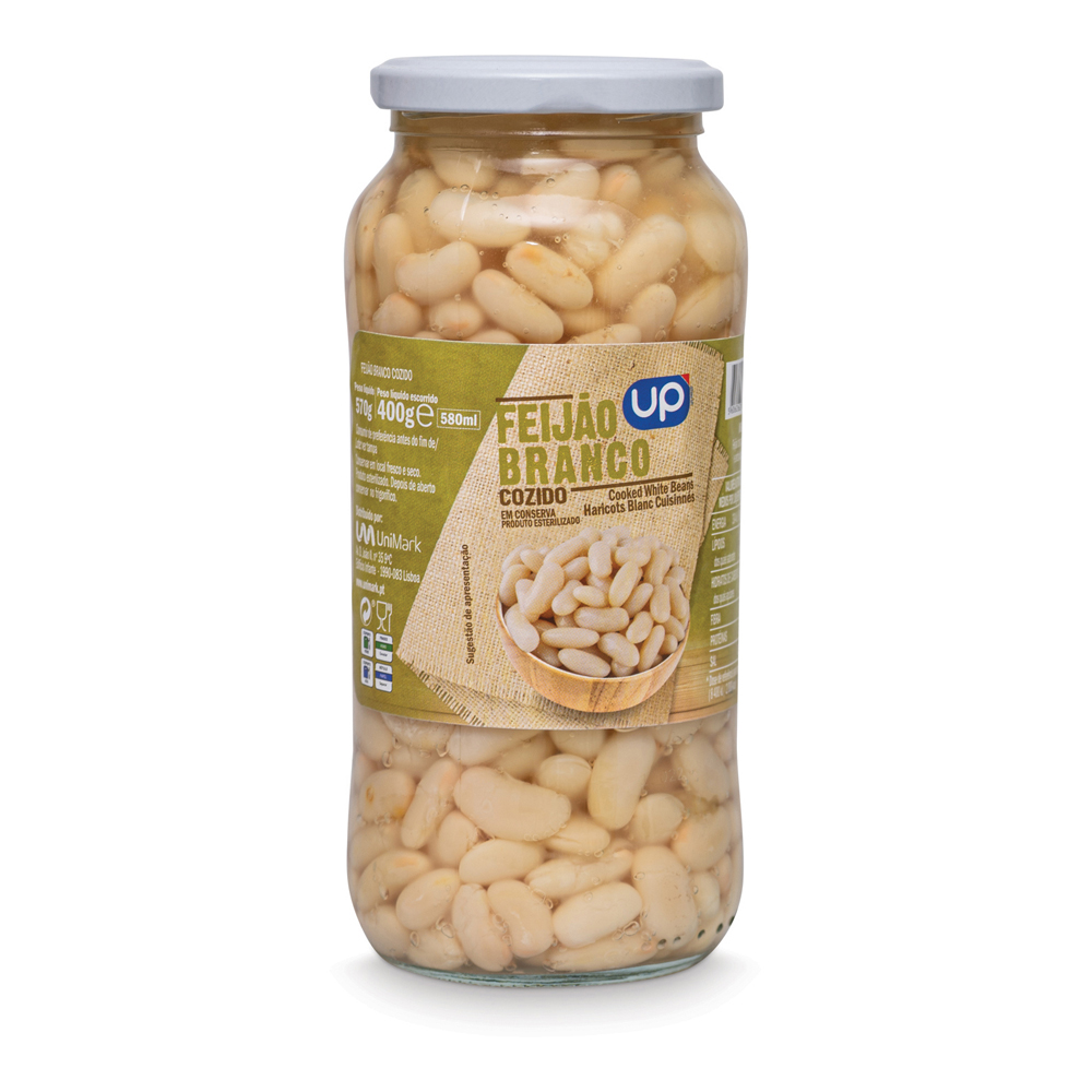 Feijão Branco Cozido UP Frasco