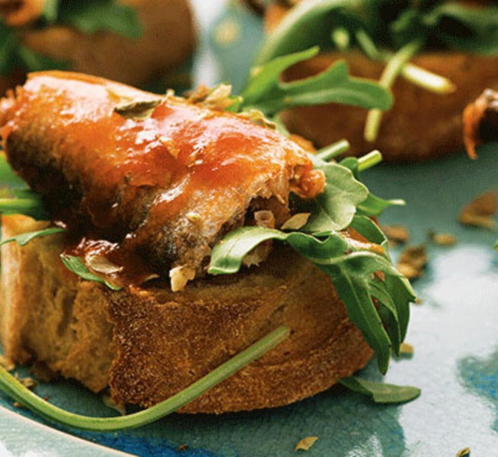 Bruschettas de Sardinhas