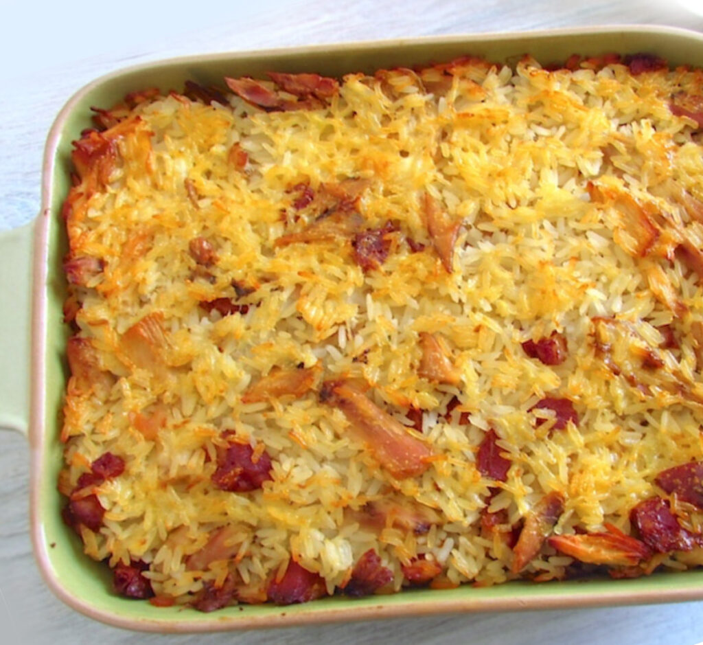 Arroz de frango no forno
