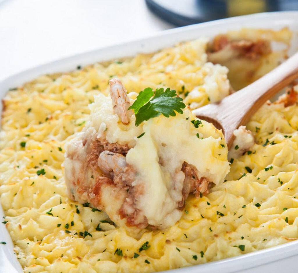 Empadão de atum com camarão