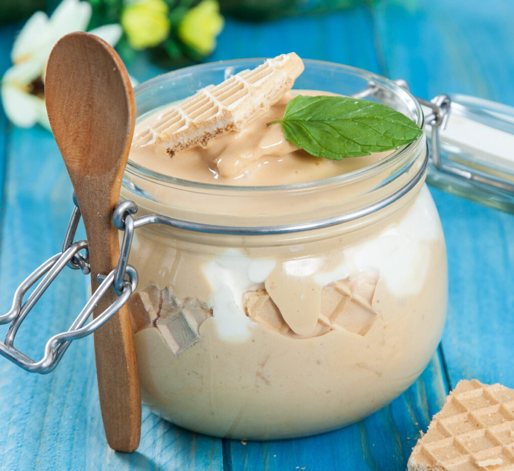 Semifrio de Bolachas Wafer com Creme de Baunilha