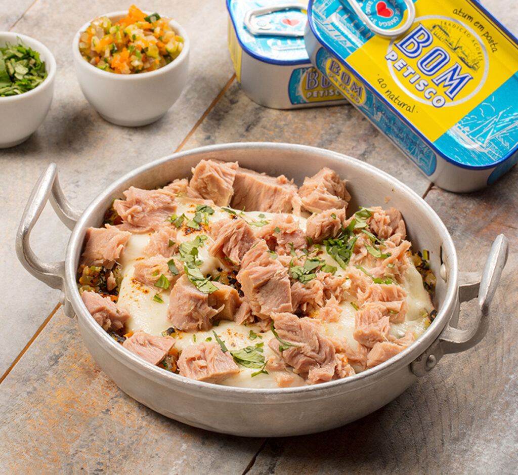 Bom Petisco com gratinado de legumes