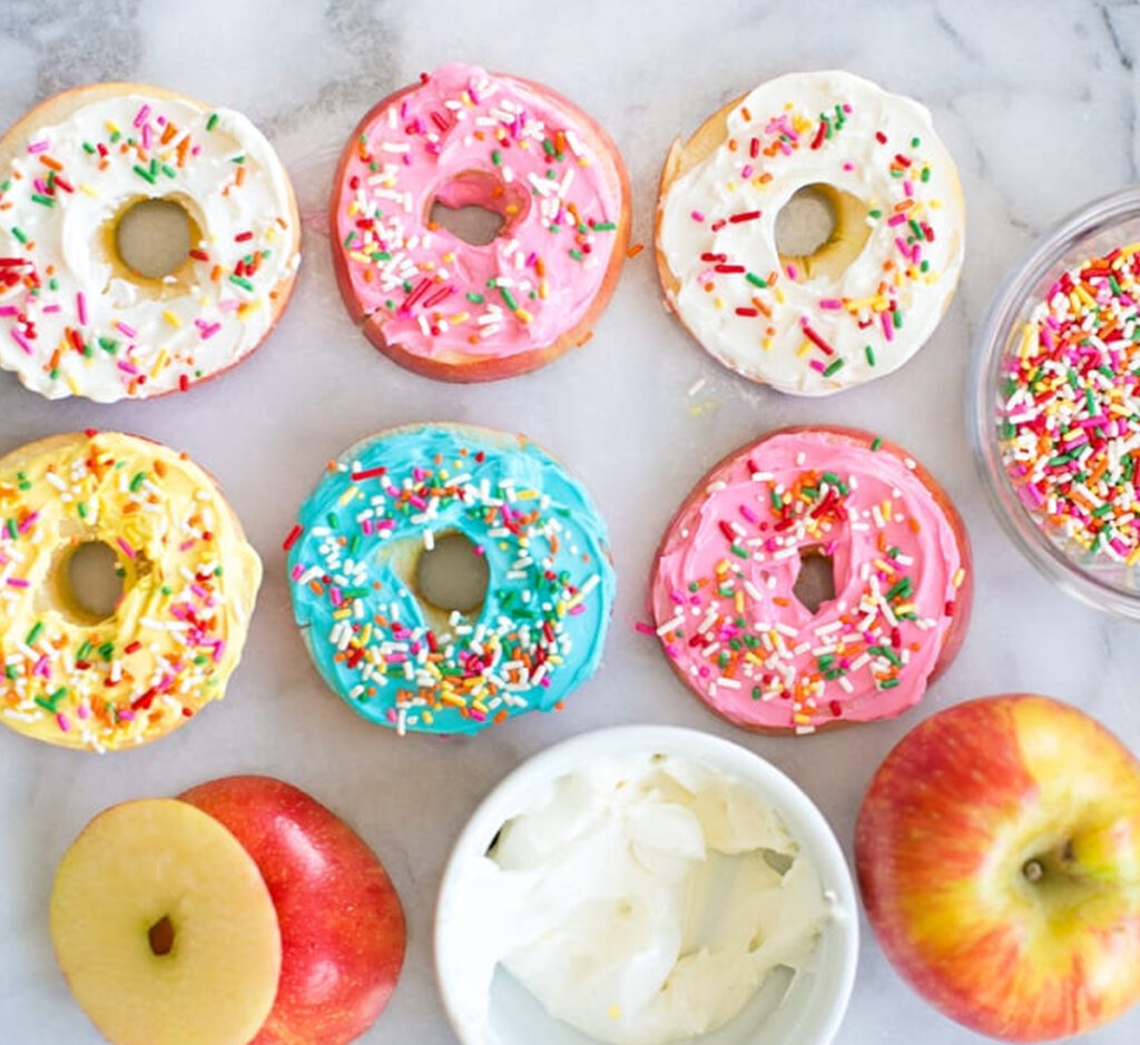 Donuts Coloridos de Maçã