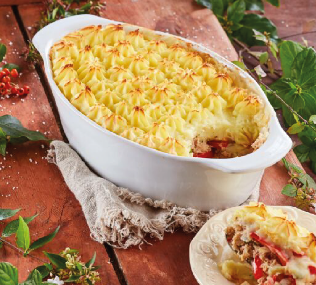 Travessa de empadão de atum