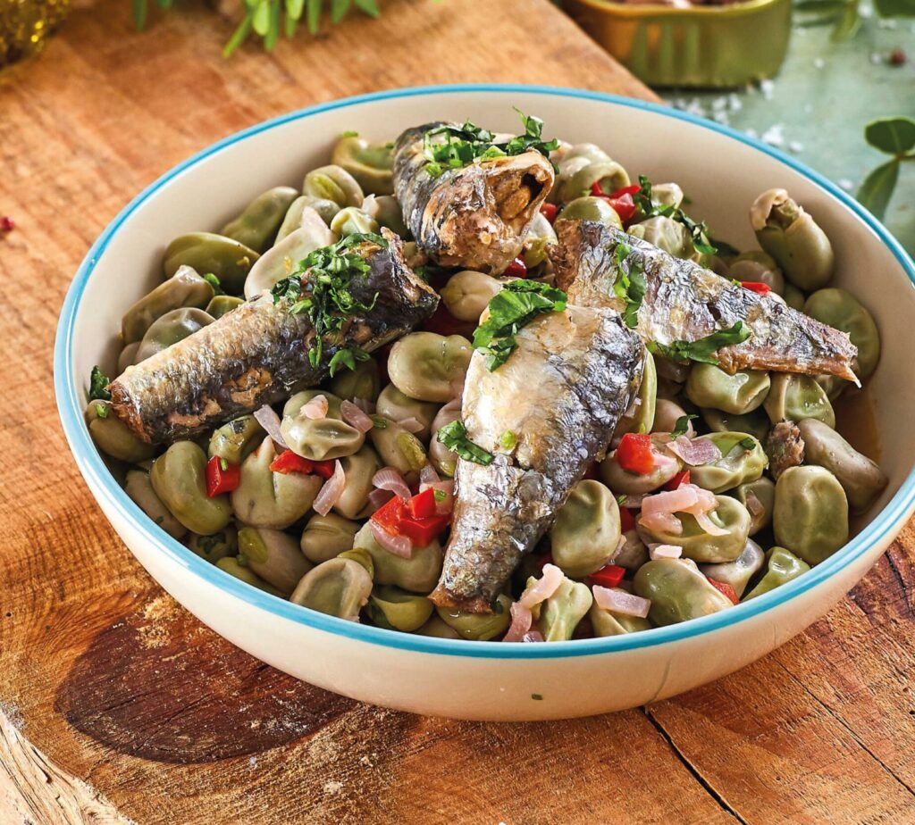 Conserva de sardinhas com favas