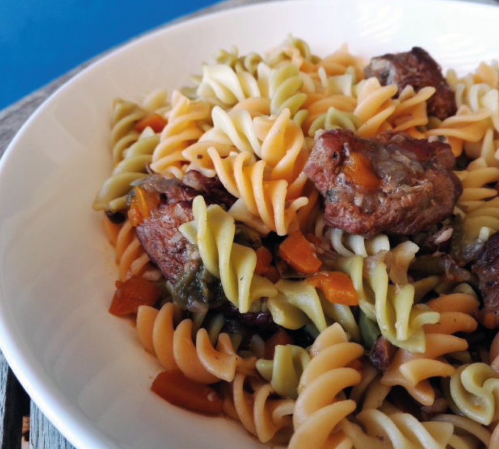 Massa Espiral com Carne Estufada