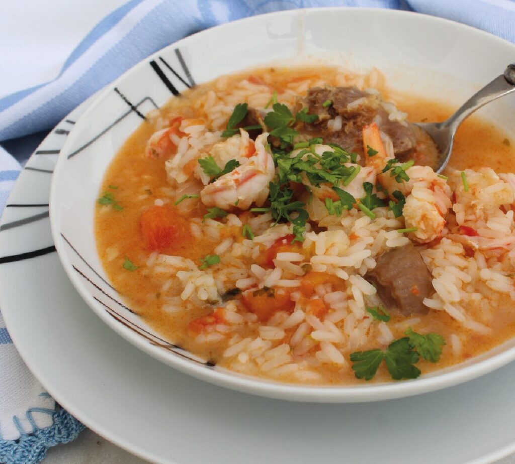 Arroz Bom Sucesso de moelas aromatizado com segurelha