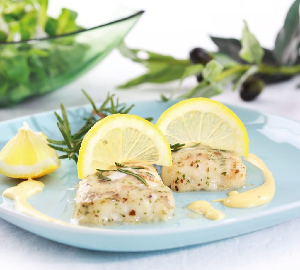 Mimos de Pescada com Molho de Natas