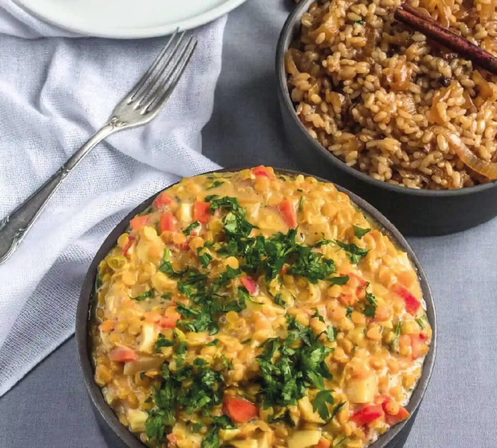 Arroz vaporizado com especiarias