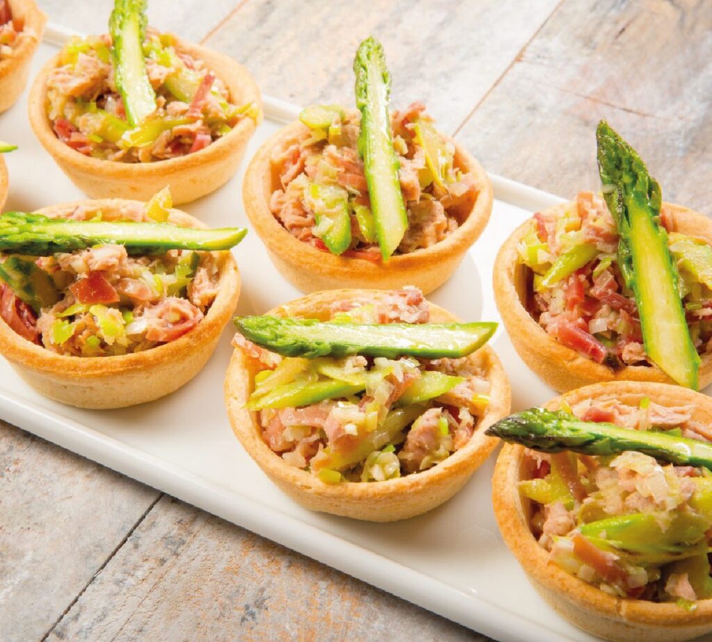 Tarteletes Bom Petisco com espargos