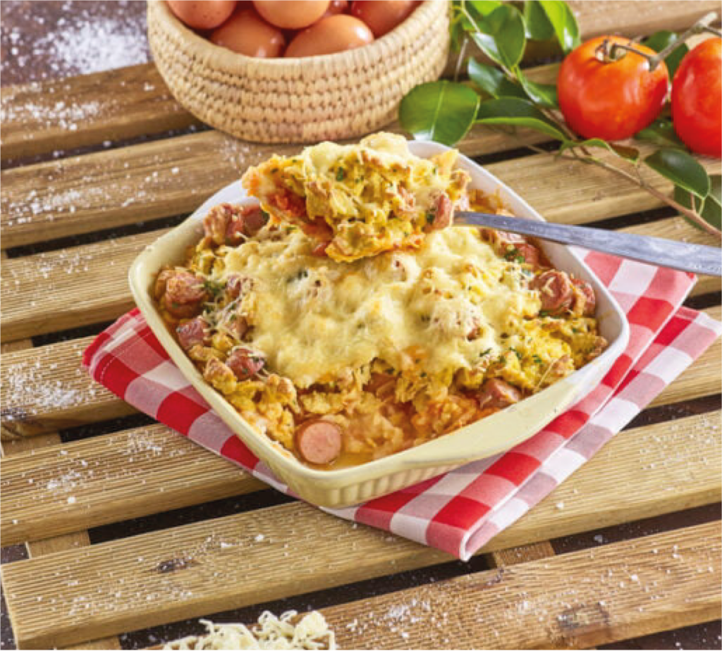 Empadão de fiambre com ervilhas