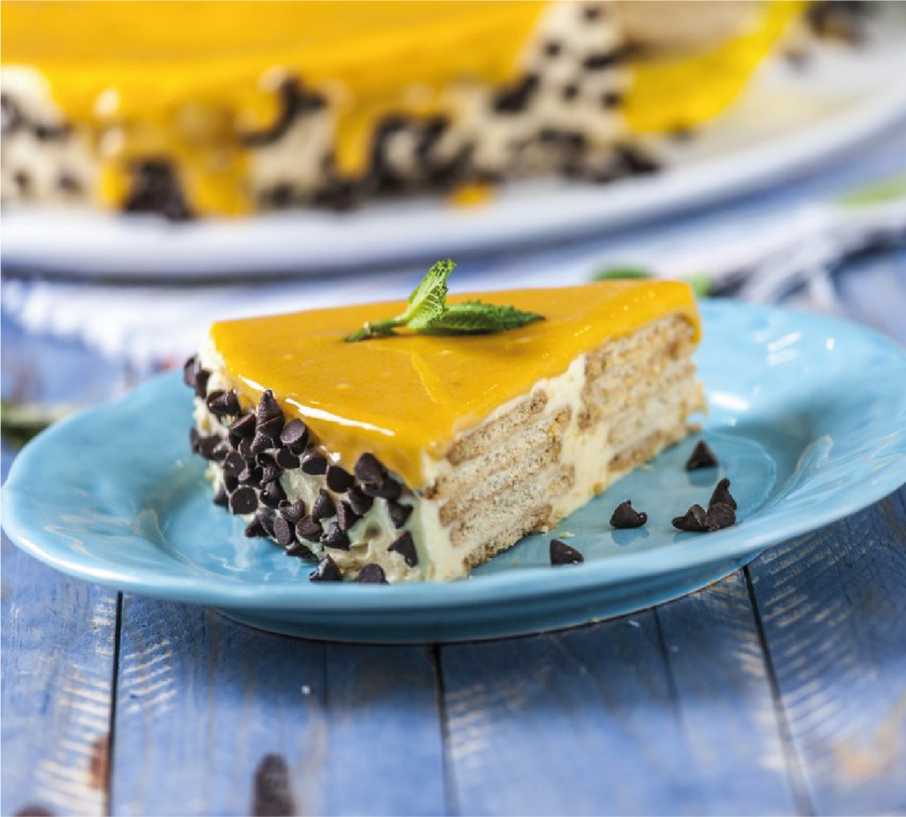 Bolo de bolacha com creme de ovos
