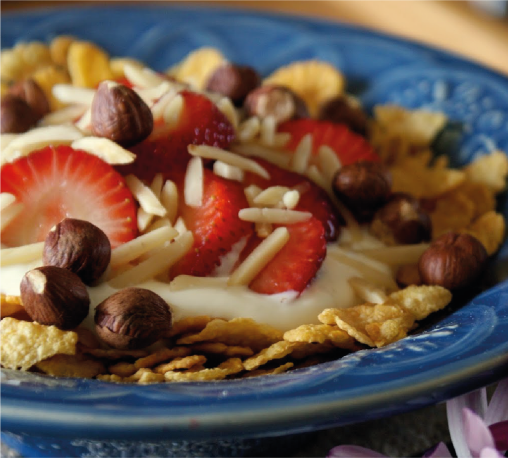 Corn Flakes com iogurte grego