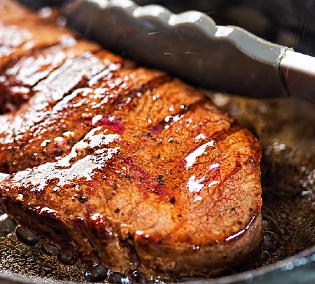 Bife da Vazia na frigideira