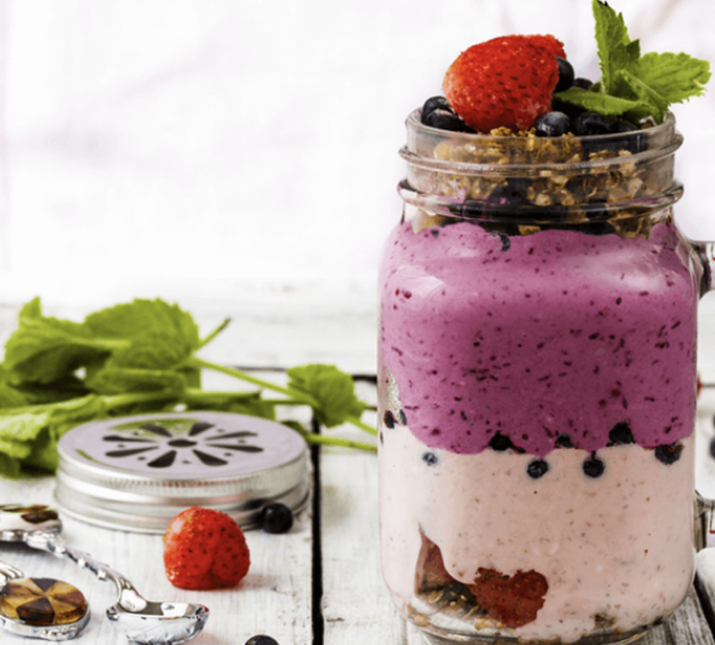 Crumble de Cereais Fitness e Compota de Fruta