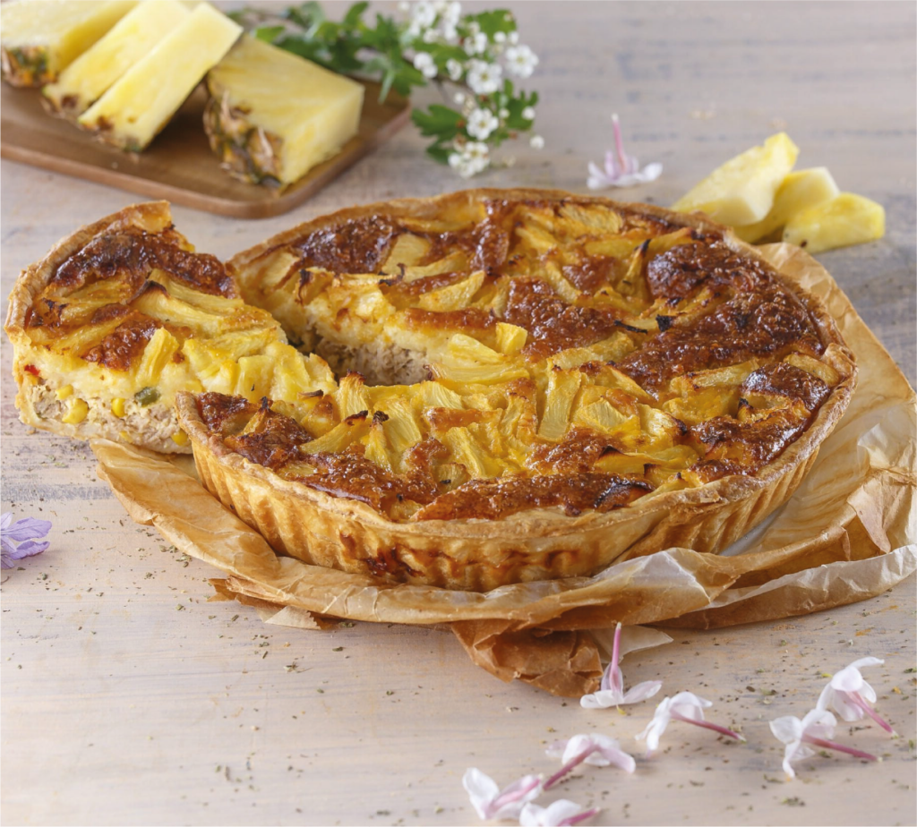 Quiche de atum e ananás