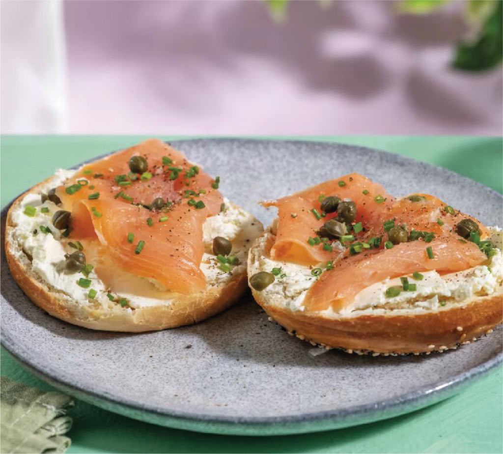 Bagel de Philadelphia com salmão fumado