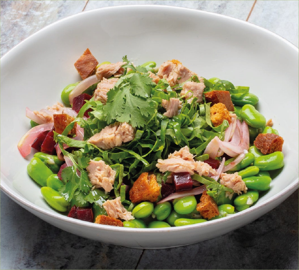 Salada de favas com Atum Bom Petisco