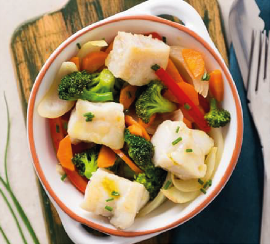 Salada Quente de Tamboril e Legumes Salteados