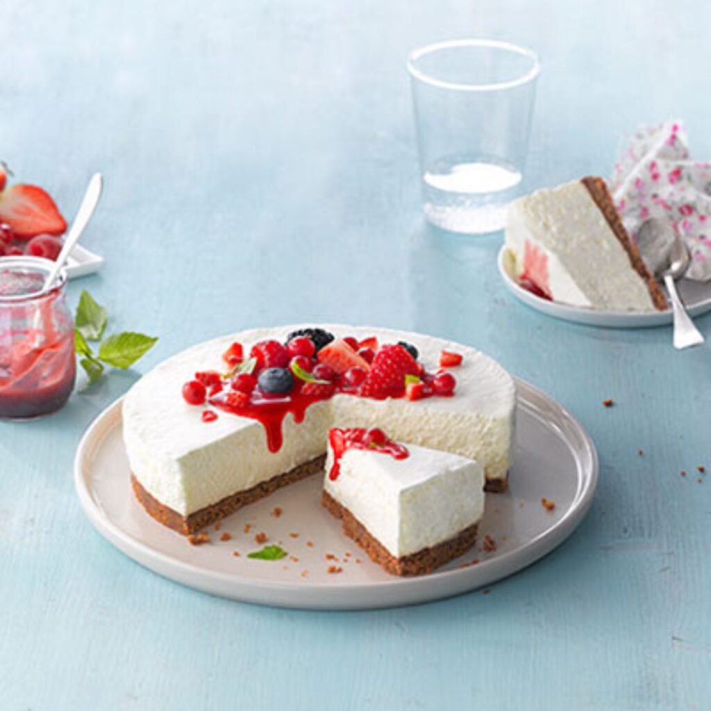Cheesecake com frutos vermelhos