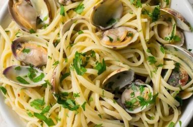 Esparguete Quadri Milaneza com Amêijoas à Bulhão Pato