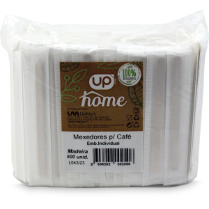 Mexedores Madeira p/ Café 100% Biodegradável Emb. Individuais UP Home