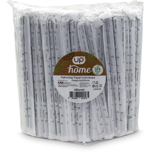 Palhinhas Papel Pretas UP Home 6x200mm Emb. Ind.