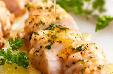 Cubos de Tamboril no Forno