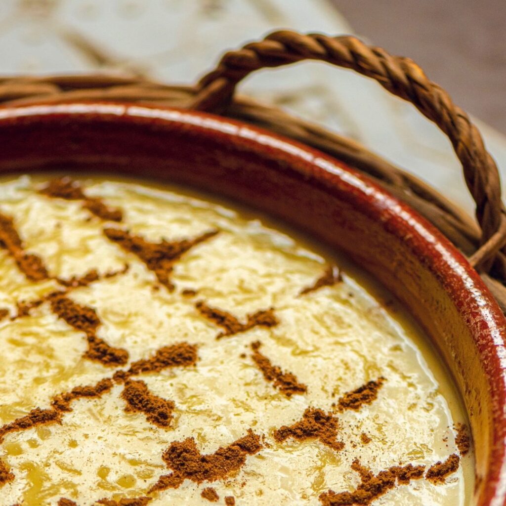 Arroz-doce de cesto