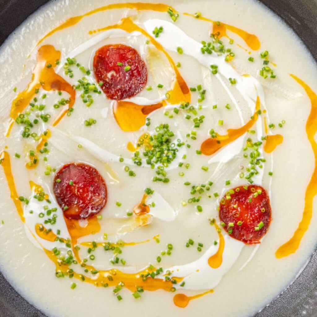 Creme de Espargos com Chouriço
