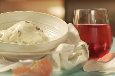Gelado de Vinho Moscatel e Gomas de Vinho Rosé