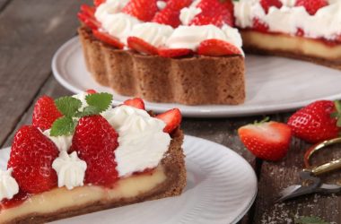 Tarte de nata e morango