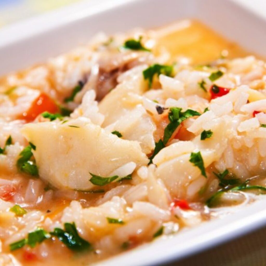 Arroz Malandrinho de Tomate e Bacalhau