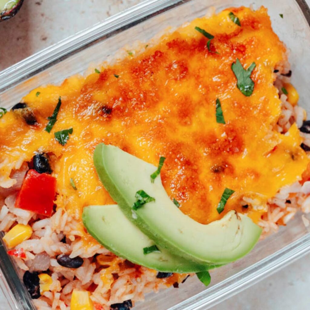 Assado de Arroz Agulha ao estilo mexicano