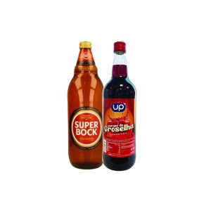 Cerveja Super Bock e Xarope de groselha UP