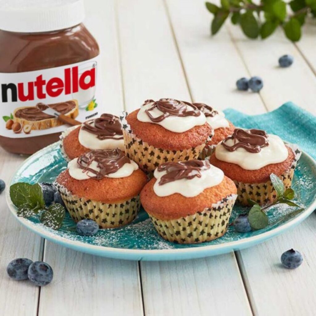 Cupcakes com Glacé e Nutella
