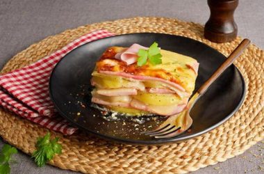 Lasanha de batata com fiambre