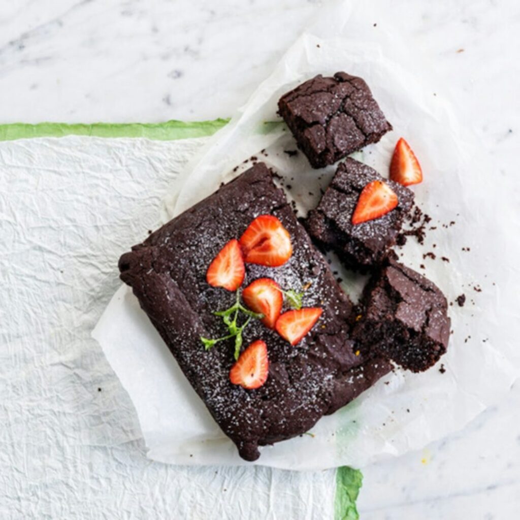Brownie de Chocolate e Laranja Vegan