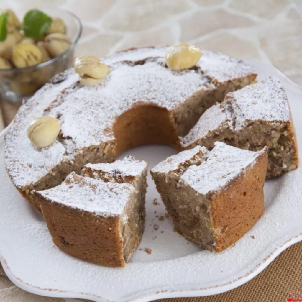 Bolo de castanha e frutos secos