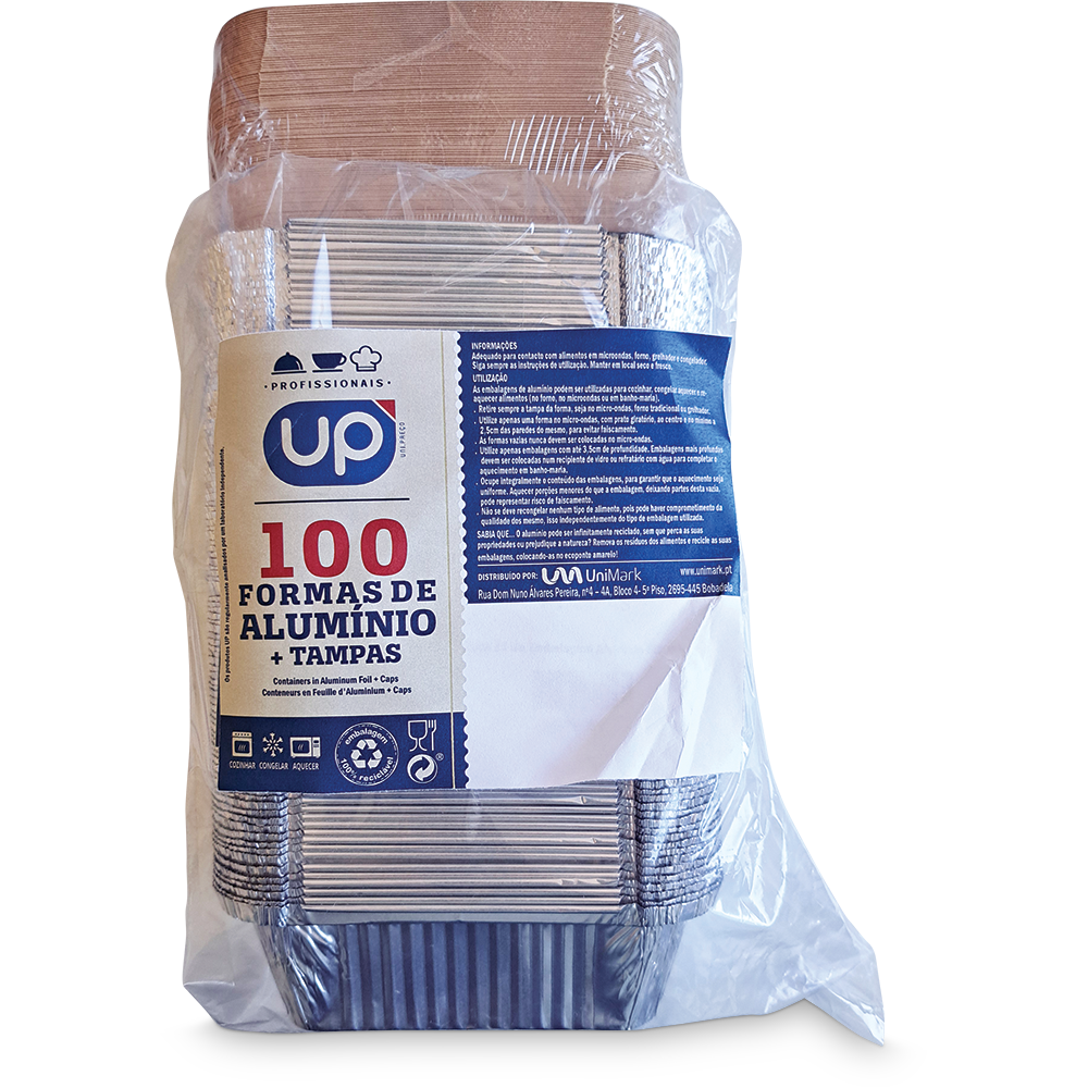 Forma Alumínio Retangular 1500ml UP Home