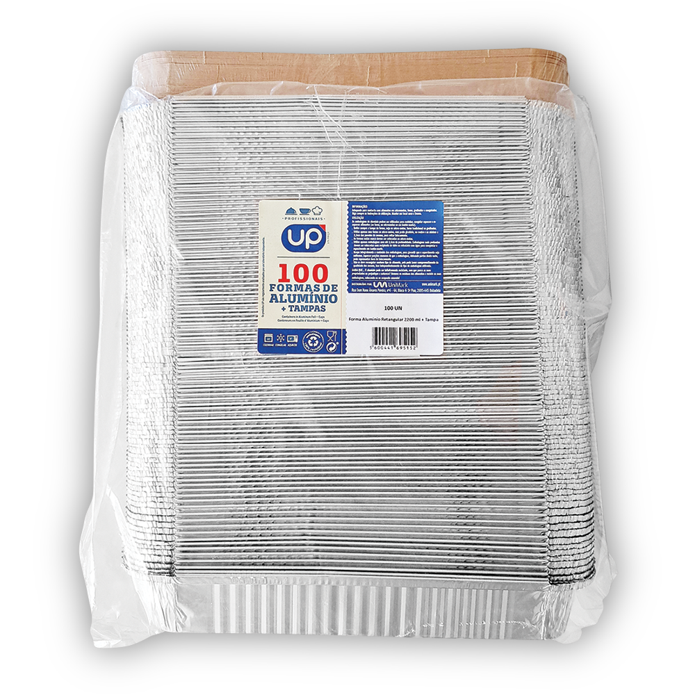 Forma Alumínio Retangular 2200ml UP Home