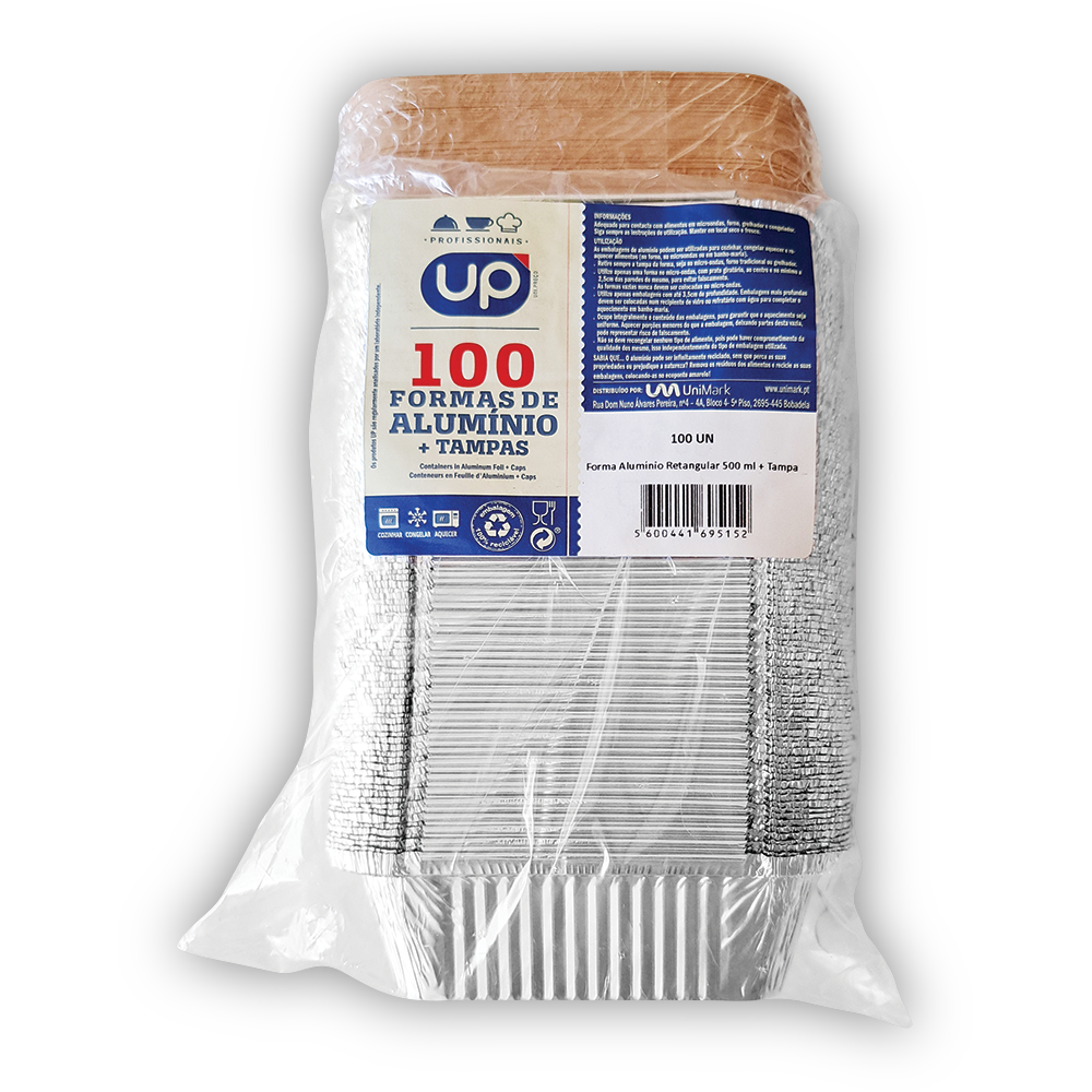 Forma Alumínio Retangular 500ml UP Home
