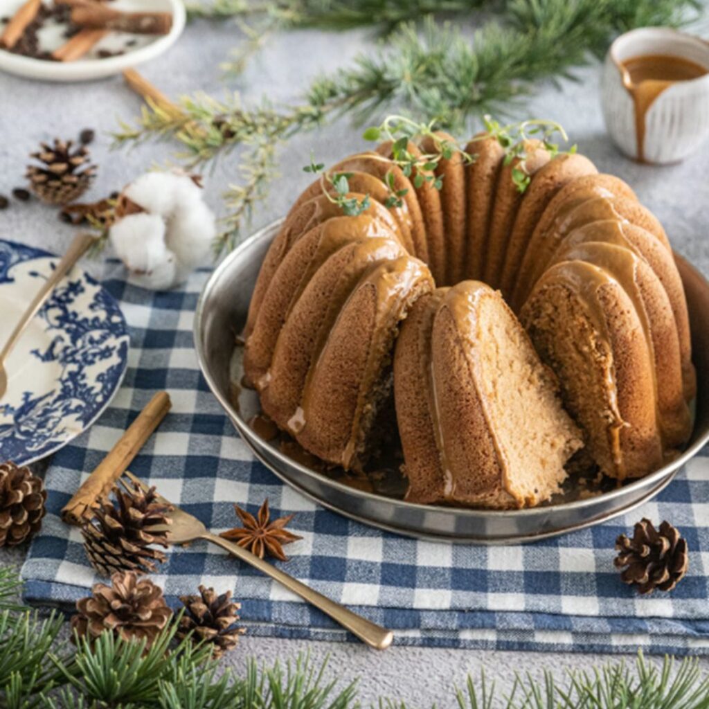 Bolo de especiarias e café