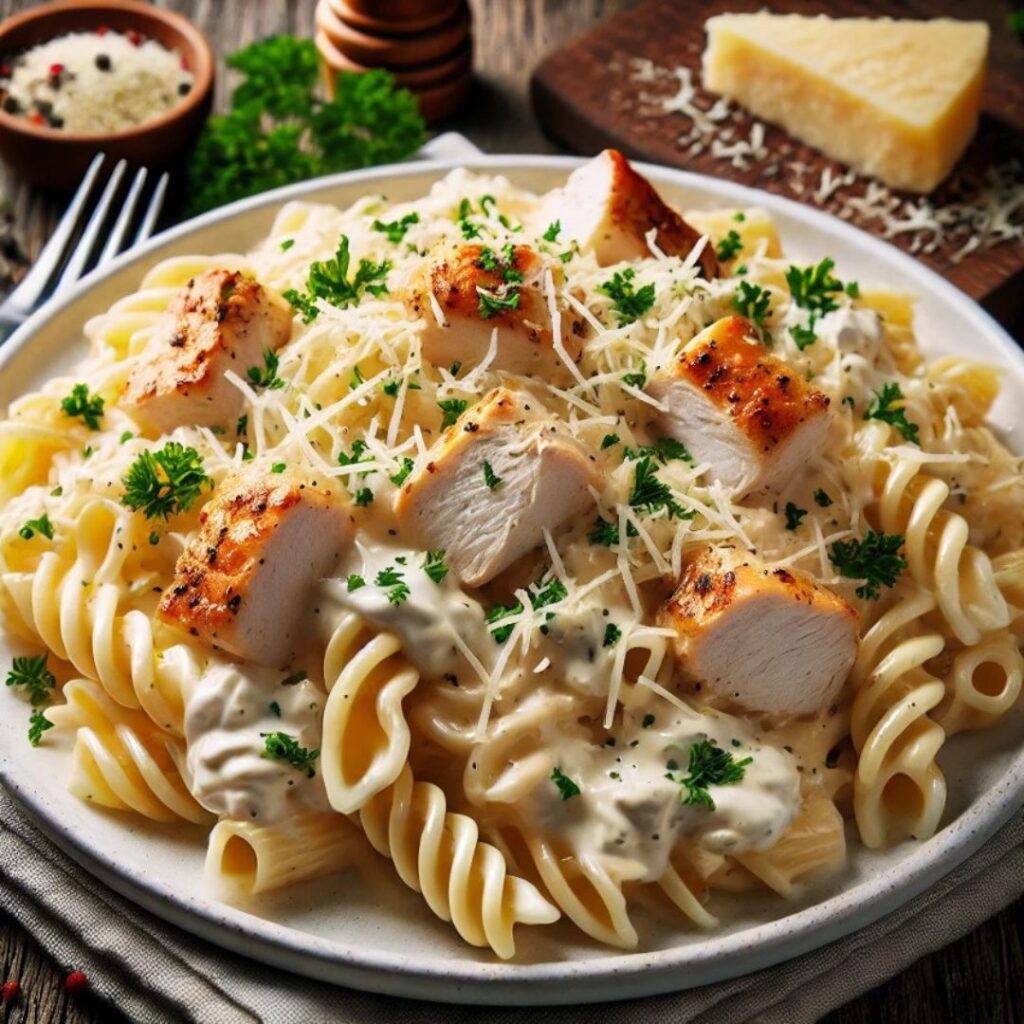 Macarrão Cremoso com Queijo Philadelphia e Frango