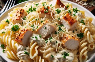 Macarrão Cremoso com Queijo Philadelphia e Frango