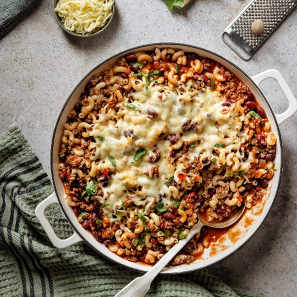 Cotovelinhos com chili e mozzarella