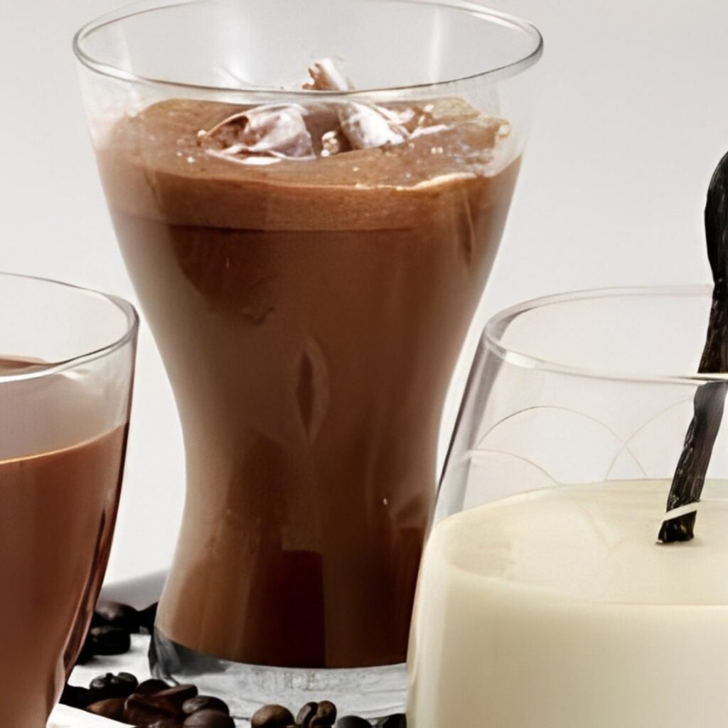 Batido de café e chocolate