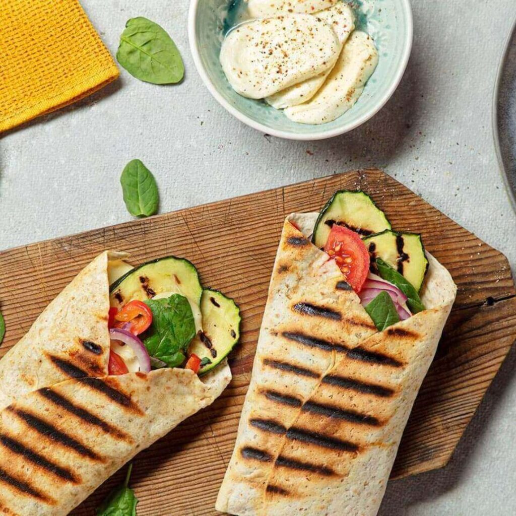 Wrap Grelhado de legumes grelhados