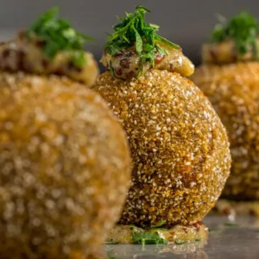 Croquetes de Rabo de Boi com Mostarda Caseira