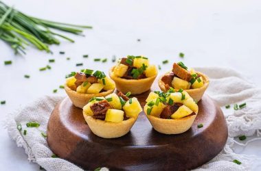 Tarteletes de Lulas, Ananás e Cebolinho